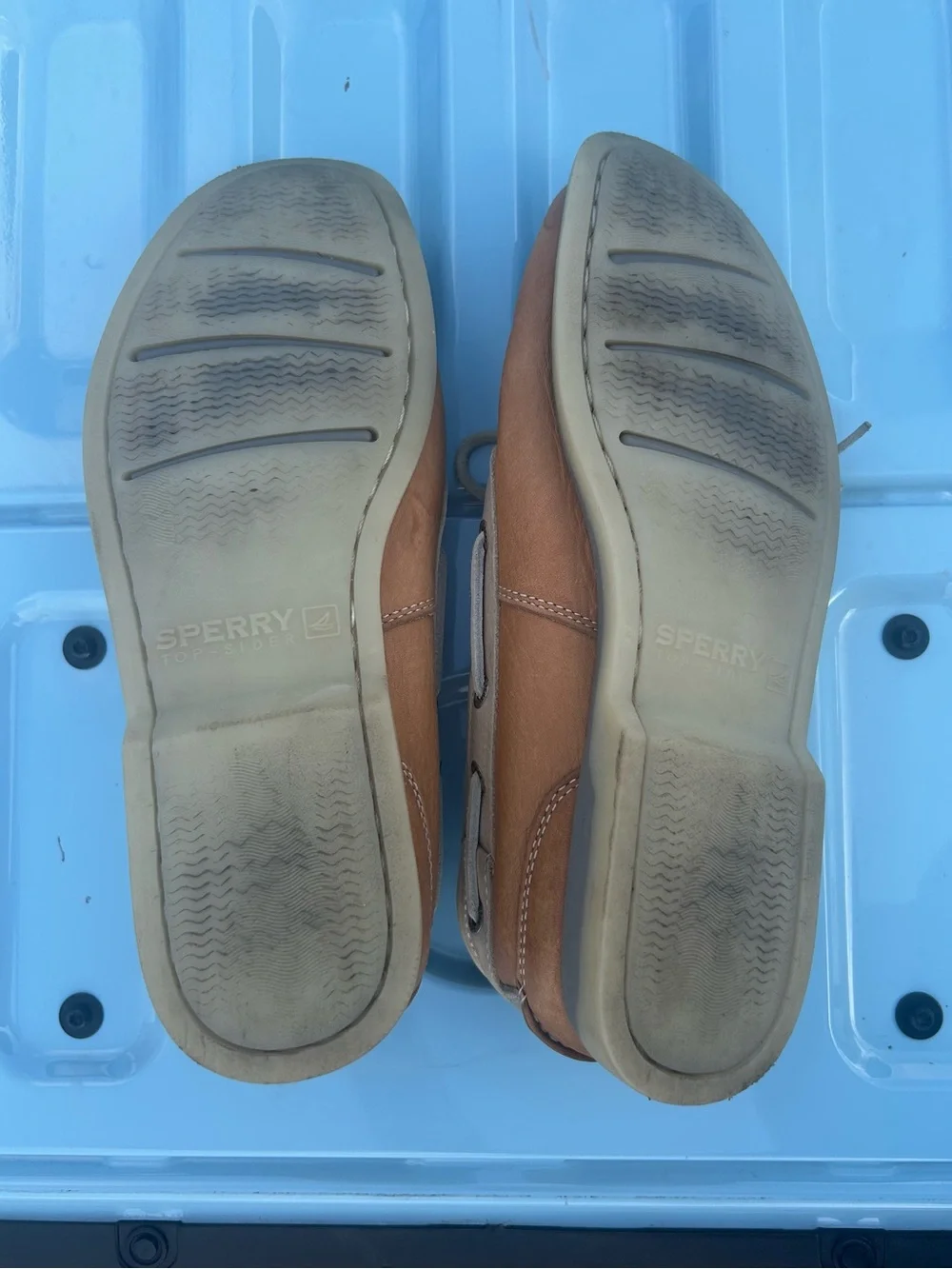 Sperry Two-Tone Brown and Tan Leather Boat Shoes
